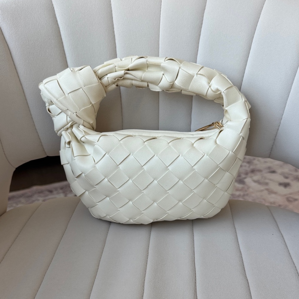 Chic Cream Woven Mini Bag